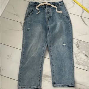 Women’s 29” Barrel Style Jeans with Drawstring Waist